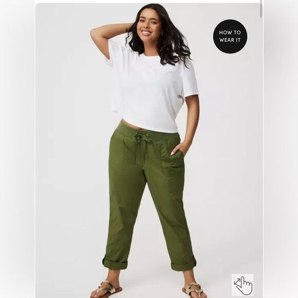 Torrid Convertible Poplin Pants - Picture 1 of 5